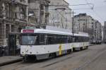 PCC 7108 von DE LIJN Antwerpen auf Linie 24 Richtung Schoonselhof, aufgenommen 13/03/2013 am Haltestelle Nationale Bank