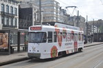 PCC 7060 von De Lijn Antwerpen, aufgenommen 03/07/2016 am Haltestelle Nationale Bank