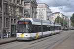 De Lijn Hermelijn 7244 aufgenommen 04.09.2016 am Haltestelle Nationale Bank 