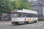 PCC 7152 von De Lijn Antwerpen, 1. Tag der Linie 12 Richtung Melkmarkt, aufgenommen 03.06.2017 am Franklin Rooseveltplaats