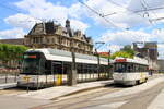 Belgium, Antwerpen  Tram 7218 on line 24 and 7017 on line 12 at Rooseveltplaats  12/7/2020