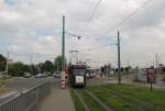 DE LIJN 7042 als Linie 6 (Olympiade - Metropolis) an der Haltestelle Merksem Gasthuishoeve, ‎am 07.05.2012 in Antwerpen.