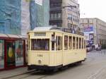 Museumswagen 7386 von MIVA Antwerpen, Aufnahme am 26.08.2007 an der Haltestelle Groenplaats