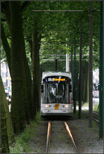 . Im grünen Tunnel -

Wie in einem Tunnel aus Bäumen fährt hier eine Albatros-Tram (Flxitiy 2) auf der Linie 15 durch die Belgiëlei in Richtung Süden. Die Einrichtungswagen der Straßenbahn Antwerpen eigenen sich gut um nach hinten auf die Strecke hinaus zu fotografieren.

20.06.2016 (M)
