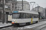 De Lijn PCC 7101 aufgenommen 07.01.2017 am Haltestelle Nationale Bank