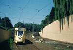 STIB/MIVB Stra�enbahn Br�ssel__Tw 7013 [PCC der ersten Serie 1951-71] auf Linie 52.__13-08-1974
