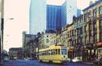 STIB/MIVB Stra�enbahn Br�ssel__Tw 7007 [PCC der ersten Serie 1951-71] auf Linie 62.__13-08-1974