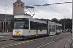 De Lijn Kusttram 6039 BN/ACEC, aufgenommen 23.07.2017 am Bahnhof Blankenberge 