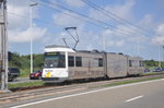 De Lijn Kusttram 6017 aufgenommen 06.08.2016 am Haltestelle Blankenberge Duinse Polders 