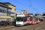Belgium, Coastal tramline Knokke - Oostende - De Panne  Tramway 6002 leaving Oostende station  22/8/2015