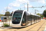 TEC Liège  Tramway 5104 in Coronmeuse, during trials before the opening of the line.