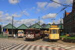 Brussels, Belgium  30th anniversary of the Musée du Transport Urbain Bruxellois  Circulation of preserved tramways and buses  Preserved truck 272 + trailer 209 and truck 59 + trailer 115, at the