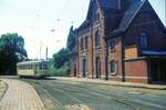 SNCV Br�ssel__Solo-Tw vor dem Bhfs.geb�ude in Wemmel.__13-08-1974