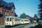 SNCV Br�ssel__Tw 10478+Tw auf Linie 'BW' vor dem Bhfs.geb�ude in Wemmel.__13-08-1974