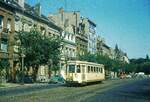 SNCV Br�ssel__Tw der Linie 'G' (Br�ssel - Grimbergen) vor B�rgerh�usern in Br�ssel.__13-08-1974