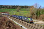 Belgiën
Lok 475 432 vom BLS zieht einem Containerzug, im Hindel
5/3/2026