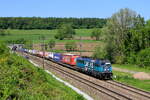 Belgien
Lok 186 255 von Lineas zieht einem Trailerzug, Hindel
9/5/2026