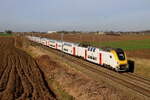 Belgiën
Triebzüge 76107+75xxx & 75xxx+7605x vom SNCB ziehen einem IC Personenzug von Knokke nach Liège-Guillemins, in Pousset
18/2/2026