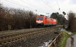 186 339-8 und 186 330-7 beide von DB-Schenker kommen als Lokzug von Aachen-West nach Belgien und fahren die Gemmenicher-Rampe hochgefahren aus Richtung Aachen-West und fahren in Richtung