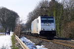 186 291-1  von Railpool  kommt die Gemmenicher-Rampe herunter nach Aachen-West mit einem         Coilleerzug aus  Genk-Goederen(B) nach Köln-Eifeltor(D).