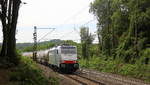 186 494-1 von Lineas/Railpool kommt die Gemmenicher-Rampe herunter nach Aachen-West mit einem Kesselzug aus Antwerpen-Kanaaldok(B) nach Millingen-Solvay(D).