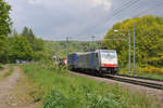 Lineas 186 449 kurz nach Verlassen des Gemmenicher Tunnels auf dem Weg gen Montzen, hier aufgenommen in Gemmenich/Botzelaer am 18/05/2019.