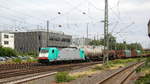 Die Cobra 2838 kommt aus Richtung Montzen/Belgien mit einem Güterzug aus Antwerpen-Noord(B) nach Köln-Gremberg(D) und fährt in Aachen-West ein.