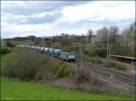 Die Montzenroute bei Botzelaer/Belgien im April 2012. Mit einen Kalkzug am Haken
ist die 2815 (E-186) in Richtung Aachen West unterwegs.