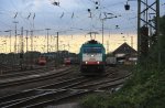 Die Cobra 2829 rangiert in Aachen-West bei Wolken am 18.9.2012.