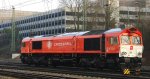 Die Class 66 DE6310  Griet  von Crossrail rangiert in Aachen-West in der Abendsonne am 29.3.2013.