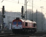 Ein Nachschuss von der Class 66 DE6310  Griet  von Crossrail rangiert in Aachen-West in der Abendsonne am 29.3.2013.