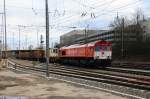 Die Class 66 PB13  Ilse  von Crossrail  kommt aus Richtung Montzen/Belgien mit einem langen Containerzug aus Zeebrugge-Rampskapelle(B) nach Segrate(I) am Ende ist eine Class 66 DE6313 von Crossrail