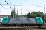 Die Cobra 2834 fährt als Lokzug von Aachen-West nach Montzen/Belgien. 
Aufgenommen vom Bahnsteig in Aachen-West bei schönem Sonnenschein am 6.8.2014. 