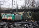 2905 von Alpha Trains  kommt als Lokzug aus Belgien und fährt in Aachen-West ein.