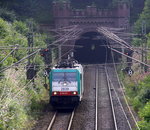 Die Cobra 2839 kommt als Lokzug aus Belgien nach Aachen-West und kam aus dem Gemmenicher-Tunnel und fährt die Gemmenicher-Rampe herunter nach Aachen-West.