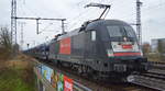 Crossrail Benelux N.V., Borgerhout [B] mit dem MRCE Taurus  ES 64 U2-071  [NVR-Nummer: 91 80 6182 571-0 D-DISPO], der hat den PKW-Transportzug aus Polen in Wustermark übernommen, hier am 20.02.20