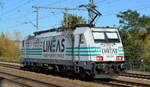 LINEAS Group NV/SA, Bruxelles [B] mit der Railpool Lok  186-258  [NVR-Nummer: 91 80 6186 258-0 D-Rpool] am 28.10.21 Durchfahrt Bf.