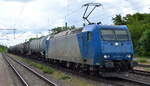 Railtraxx NV, Borgerhout [B] mit der Alpha Trains Lok  185 515-4  [NVR-Nummer: 91 80 6185 515-4 D-ATLU] und Kesselwagenzug am 08.06.22 Höhe Bf.