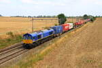 Belgi�n  Lok 1266 064 von RTX zieht einem Containerzug, umgeleitet zwischen Leuven und Vis�, in Pousset  23/8/2026
