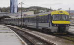 Den spärlichen Lokalzug-Verkehr von und nach Sarajevo erledigen dreiteilige Elektro-Triebzüge der BR 411 (Mittelteil) und 415 (Steuerwagen).