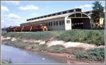 Da die Strecke zum Atlantikhafen auch einen betrchtlichen Gterverkehr aufwies, waren im Depot Curitiba diverse Diesellokomotiven amerikanischer Herkunft beheimatet. (Archiv 03/1979)