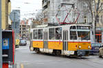 Sofia - Straßenbahn der Linie 18 auf der Fahrt stadtauswärts Richtung Norden zur Endhaltestelle am Zentralfriedhof.