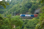 2025.09.20, HXD1C 6468 of CR LanZhou (LanZhou Depot), south of Yan Tang (No.2) Tunnel at GuangDong-HuNan Province Border.