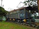 Museumslokomotive von AEG vor der  Estación del Pacífico  in San Jose.