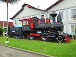 Museumslok  Maria Cecilia  der Ferrocarril al Pacifico vor der  Estación del Pacífico  in San Jose.