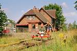 11.08.2004	Dänemark, der Bahnhof Allingabro.