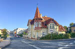 Der ehemalige Kreisbahnhof in Gravenstein in Nordschleswig.