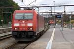 FREDERICIA (Region Syddanmark), 03.09.2023, DB 185 336-2 bei der Einfahrt