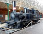 Mir unbekannte Lokomotive ausgestellt im Fährbahnhof Gedser (Dänemark) am 20.10.16
