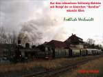 Mit diesem Bild aus Geesthacht vom 20.12.2008  Karoline  unterwegs mit dem Museumszug bermittele ich meine Weihnachtsgre an alle Aktiven und Betrachter von bahnbilder.de   